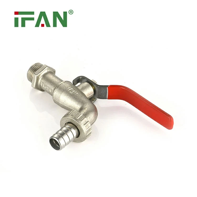 IFAN S03 Red Long Handle Brass Tap